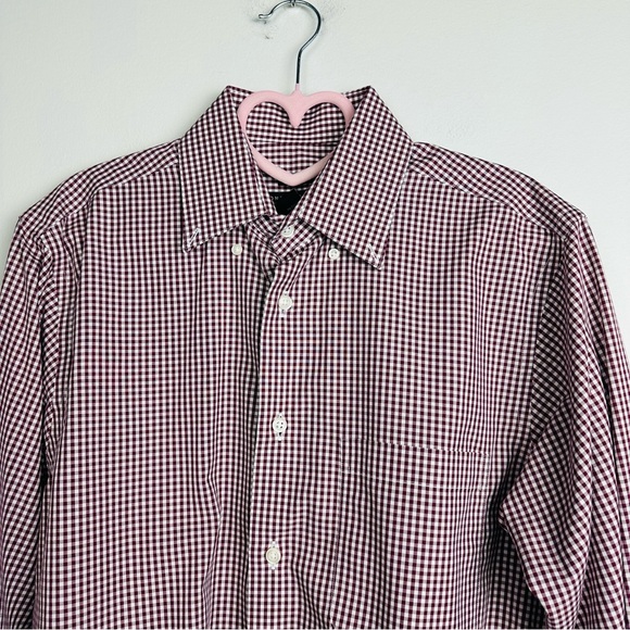 Pronto Uomo Black and White Gingham Plaid Button Down Shirt - Picture 2 of 6
